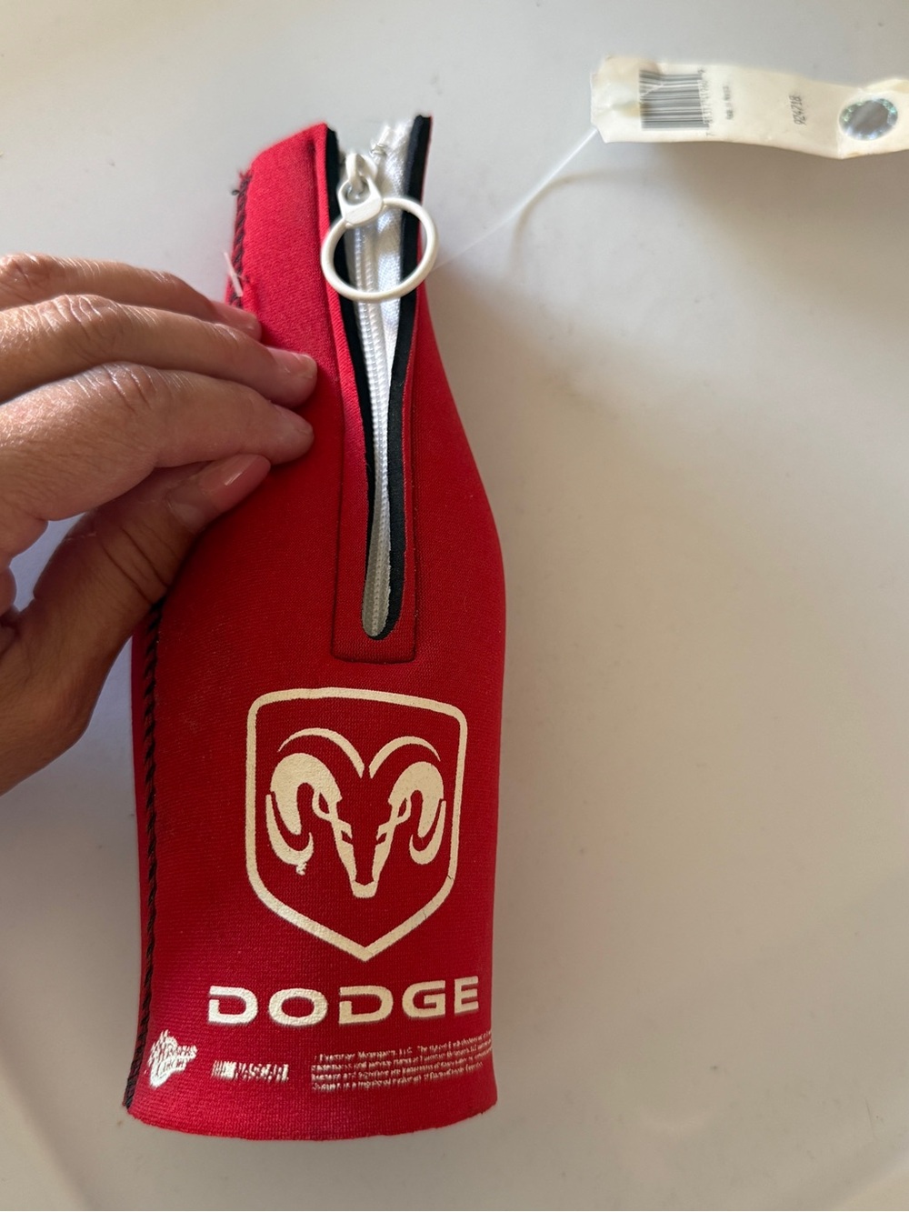 Dodge Kahne #9 Red Neoprene Bottle Sleeve with Ram Logo NWT- Vintage
